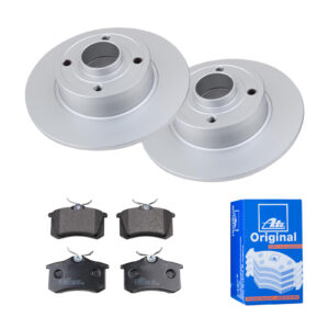 ATE Bremsesæt, skivebremser 142022220 bagaksel fuld 240mm 8mm for RENAULT