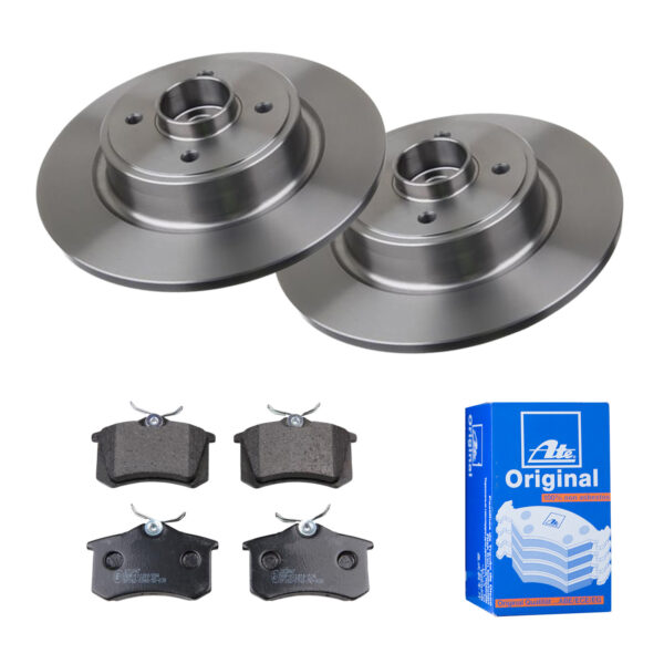 ATE Bremsesæt, skivebremser 142022267 bagaksel fuld 274mm 10mm for RENAULT