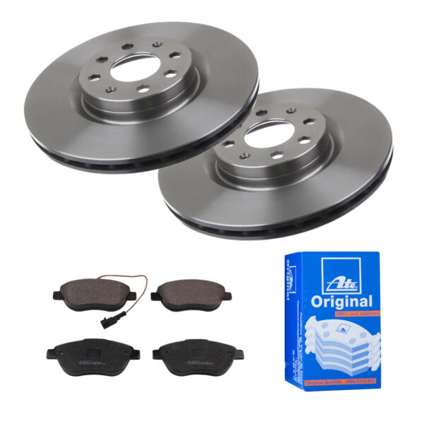 ATE Bremsesæt, skivebremser 142022549 foraksel ventileret 284mm 22mm for PEUGEOT OPEL VAUXHALL FIAT