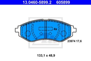 ATE Bremsesæt, skivebremser 142042782 foraksel ventileret 236mm 20mm for VAUXHALL OPEL DAEWOO CHEVROLET