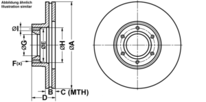 ATE Bremsesæt, skivebremser ijf1418fp2 foraksel ventileret 280mm 24mm for OPEL VAUXHALL RENAULT NISSAN