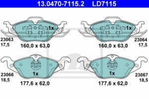 ATE Bremsesæt, skivebremser ijzjsg6po1 foraksel ventileret 280mm 24mm for OPEL VAUXHALL CHEVROLET