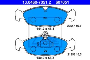 ATE Bremsesæt, skivebremser ijzjsghj85 foraksel ventileret 236mm 20mm for VAUXHALL OPEL DAEWOO