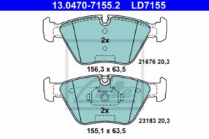 ATE Bremsesæt, skivebremser ijzjsghwr2 foraksel ventileret 325mm 25mm for BMW MG