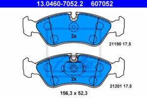 ATE Bremsesæt, skivebremser ijzjsgiws9 foraksel ventileret 236mm 20mm for VAUXHALL OPEL CHEVROLET