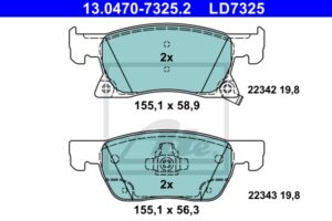ATE Bremsesæt, skivebremser sg00000dbk bagaksel fuld 276mm 12mm for VAUXHALL OPEL
