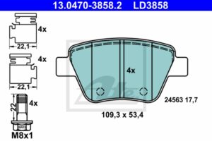 ATE Bremsesæt, skivebremser sg00000dcf foraksel ventileret 272mm 9mm for SEAT VAG SKODA
