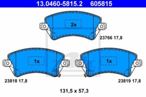 ATE Bremsesæt, skivebremser sg00000dgx bagaksel fuld 275mm 25mm for TOYOTA