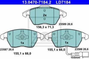 ATE Bremsesæt, skivebremser sg00000dif foraksel ventileret 253mm 10mm for PEUGEOT CITROËN VAG SKODA SEAT
