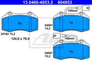 ATE Bremsesæt, skivebremser sg00000dj2 bagaksel fuld 264mm 10mm for VAUXHALL FIAT JEEP