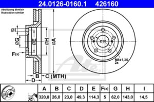 ATE Bremsesæt, skivebremser sg00000dl0 bagaksel fuld 297mm 11mm for TOYOTA
