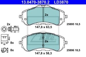 ATE Bremsesæt, skivebremser sg00000dmt foraksel fuld 290mm 12mm for OPEL VAUXHALL CITROËN PEUGEOT TOYOTA