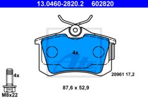 ATE Bremsesæt, skivebremser sg00000drj foraksel ventileret 253mm 10mm for PEUGEOT CITROËN VAG SEAT SKODA