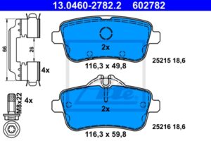 ATE Bremsesæt, skivebremser sg00000dyy bagaksel perforeret/ventileret 350mm 32mm for MERCEDES-BENZ MAYBACH
