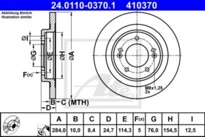 ATE Bremsesæt, skivebremser sg00000dzf bagaksel fuld 300mm 10mm for KIA HYUNDAI SSANGYONG