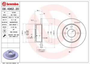 BREMBO Bremsesæt, skivebremser ijg5y0ufu7 foraksel fuld 240mm 10mm for FORD MAZDA
