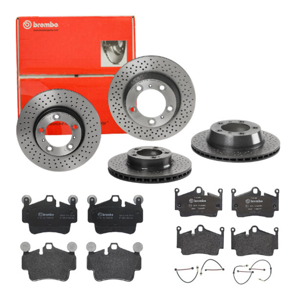BREMBO Bremsesæt, skivebremser sg00000e77 foraksel perforeret/ventileret 318mm 28mm for PORSCHE