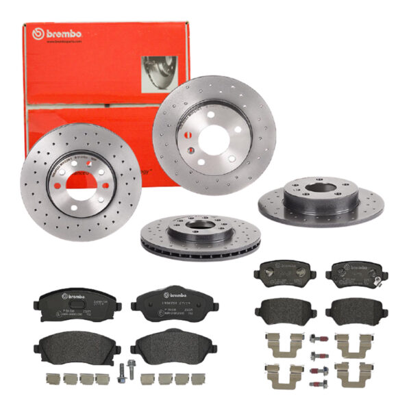 BREMBO Bremsesæt, skivebremser sg00000e80 bagaksel fuld 264mm 10mm for OPEL VAUXHALL GENERAL MOTORS SATURN KIA