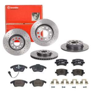BREMBO Bremsesæt, skivebremser sg00000ecp bagaksel perforeret 256mm 25mm for VW SKODA AUDI VW (SVW) SEAT AUDI (FAW) VW (FAW) SKODA (SVW)