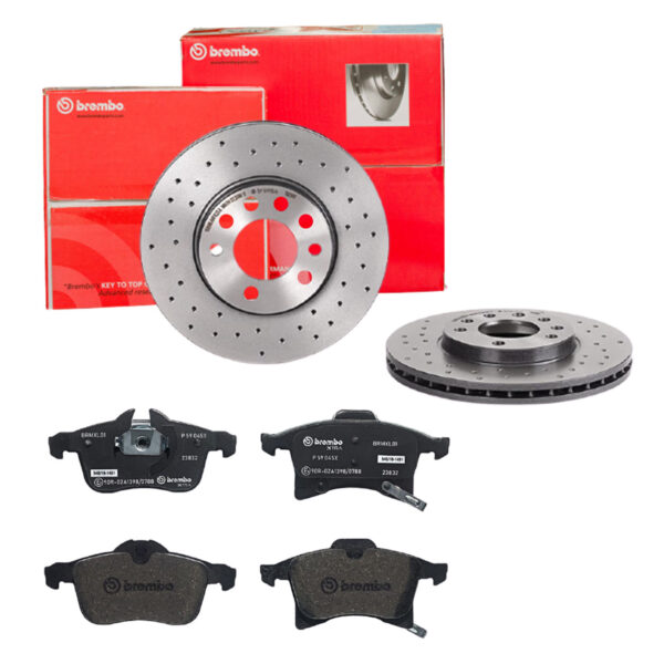 BREMBO Bremsesæt, skivebremser sk8k0f2yj9 foraksel perforeret/ventileret 280mm 25mm for OPEL GENERAL MOTORS VAUXHALL SATURN AC