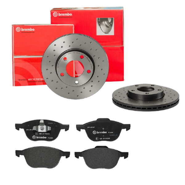 BREMBO Bremsesæt, skivebremser sk8k0f4zq2 foraksel perforeret/ventileret 278mm 25mm for FORD FORD (CHANGAN) VOLVO MAZDA NISSAN MAZDA (CHANGAN) MITSUBI