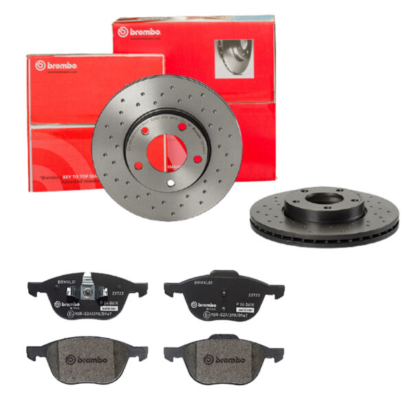 BREMBO Bremsesæt, skivebremser sk8k0f5sy0 foraksel perforeret/ventileret 278mm 25mm for FORD FORD (CHANGAN) VOLVO NISSAN MAZDA MAZDA (CHANGAN) MITSUBI