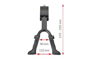 Ergotec Comfort double støtteben 24-28" cykler 270-330 mm høj sort