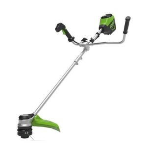 Greenworks GD60BCB 60V buskrydder/græstrimmer med cykelhåndtag