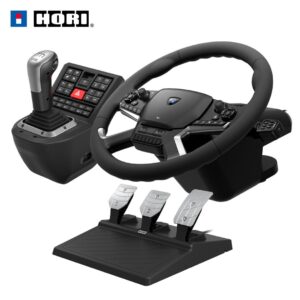 HORI Force Feedback lastbil-rat med gearskifter og pedaler - PC, USB-A