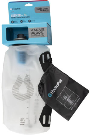 Hydrapak Seeker Drikkeflaske med Filterkit - 3L - Klar