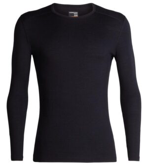 Icebreaker Oasis 200 baselayer - herre, langærmet merinould, sort (M)