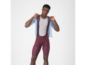 Castelli Premio Evo bibshorts deep bordeaux/winter sky herre