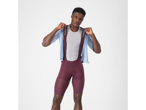 Castelli Premio Evo bibshorts deep bordeaux/winter sky herre