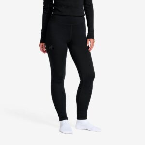 Route Merino Warm Base Layer Pants Dame Black, Størrelse:M - Dame > Baselayers