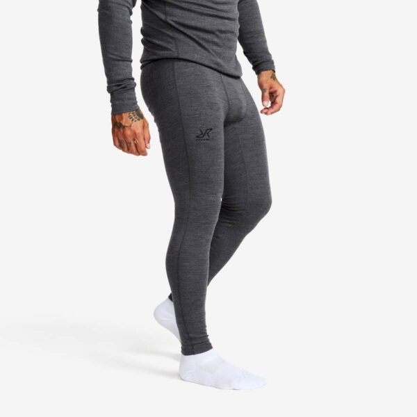 Route Merino Warm Base Layer Pants Herre Dark Grey Melange, Størrelse:4XL - Herre > Baselayers
