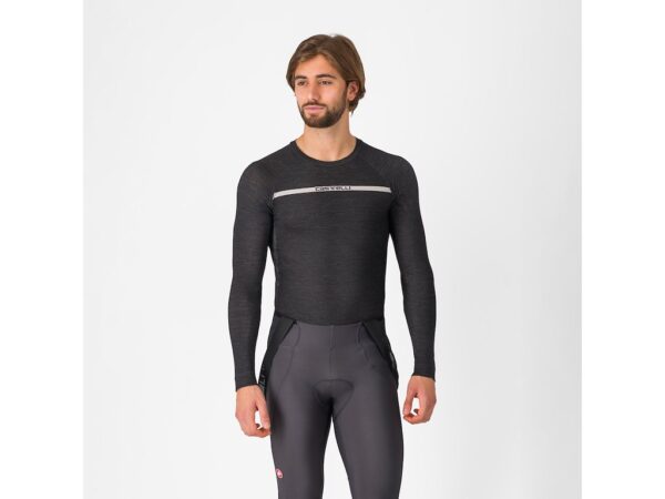 Castelli Merino seamless langærmet baselayer sort herre