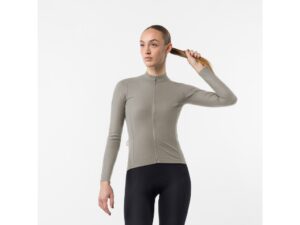 Castelli Thermowoven langærmet cykeltrøje silver moon dame