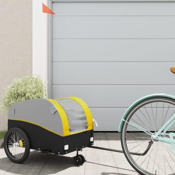 Cykelanhænger 30 kg - sort og gul