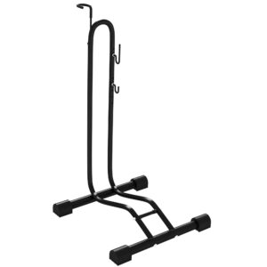 Cykelstativ, lodret/horisontal, til 24-29", 700c, 41 x 41 x 76-121 cm, stål, sort