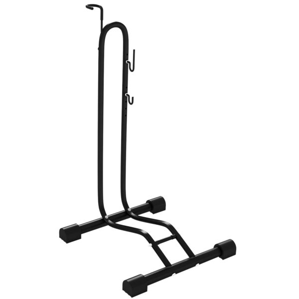 Cykelstativ, lodret/horisontal, til 24-29", 700c, 41 x 41 x 76-121 cm, stål, sort
