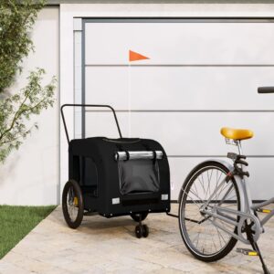 Cykeltrailer til kæledyr - sort, 68 x 134 x 73 cm