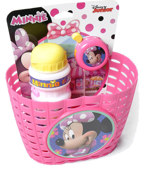 Disney Minnie Mouse Kombipakke Kurv, Flaske og Klokke - Lyserød