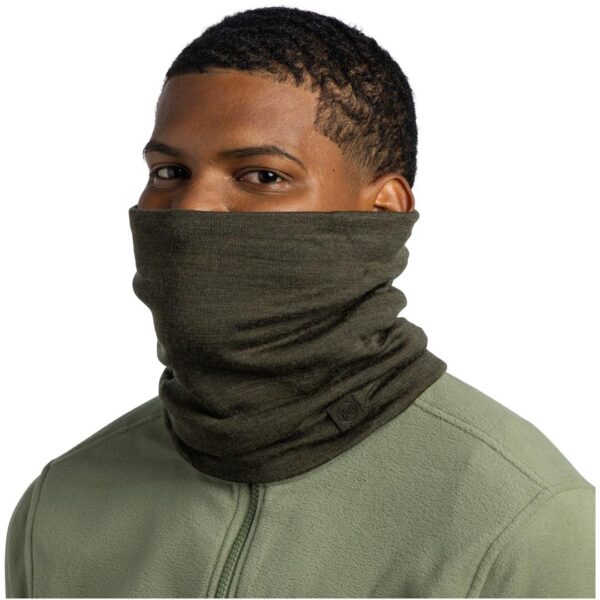 Halsedisse Buff Merino Heavyweight Neck Warmer Solid Bark - one size