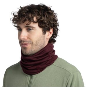 Halsedisse Buff Merino Heavyweight Solid Garnet - one size