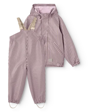 MarMar Copenhagen Oddy Regnsæt - Pink Brown Stripes - 92