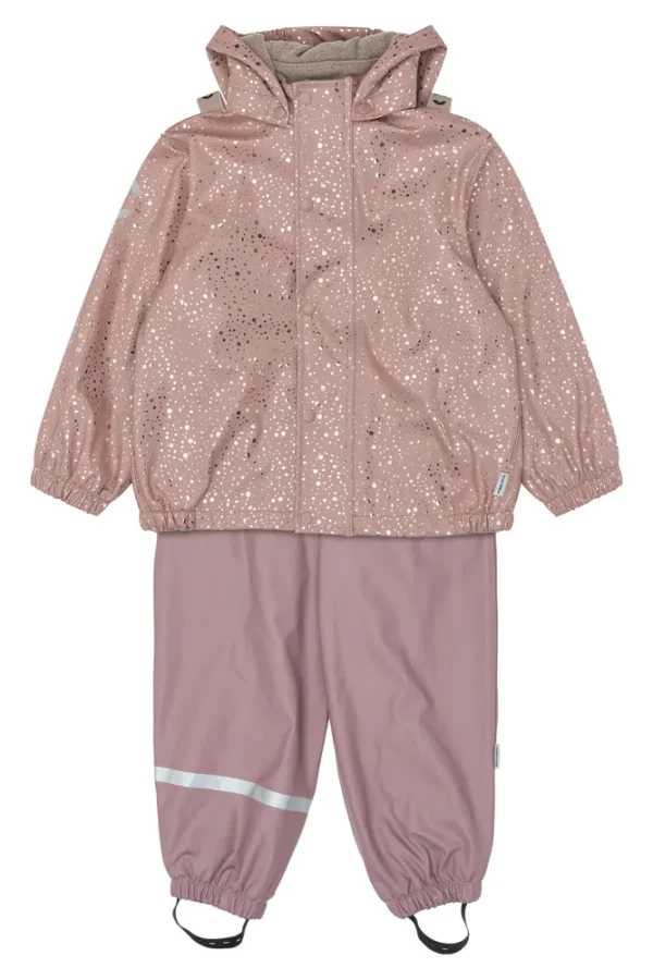 Mikk-Line Regnsæt m. Fleece - Foil Dot - 98