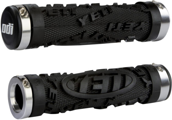 ODI Yeti Hardcore Lock-On MTB Greb 130mm - Black m. sølvfarvede klemringe