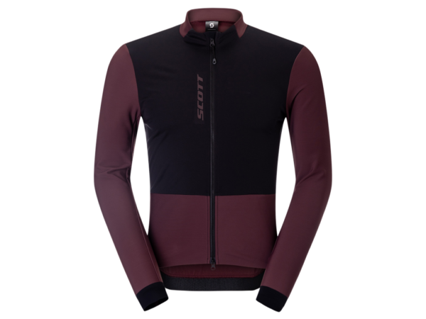SCOTT Pro Warm Wind Breaker cykeltrøje lange ærmer cocoa red/sort herre