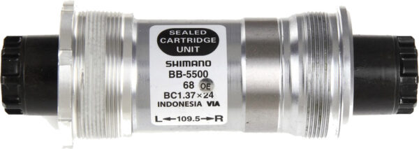 Shimano 105 BB-5500 Krankboks Octalink V1 BSA 68x118mm Sølv