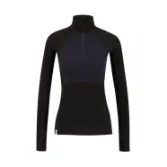 Ulvang Peak Map Half Zip Baselayer Womens - Black/Navy Blue - Str. L - Undertrøje